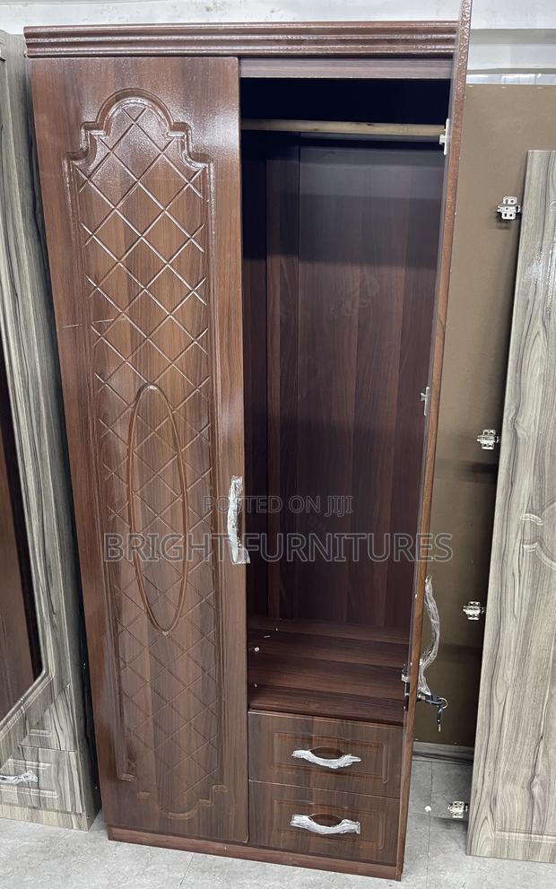 Modern Foreign Two Door Wardrobe With Mirror and Drawers · Photo 4