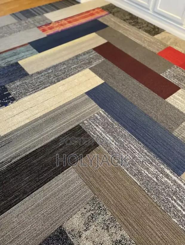 New Shaw Carpet Tile Planks Rectangles Mixed Gray Patterns photo 2