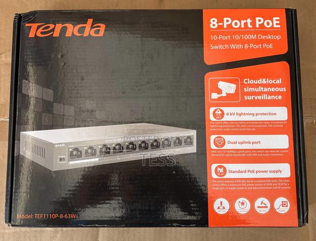 Tenda 8ports Gigabit Poe Switch+2uplink Tef1110p-8-63w · Photo 3