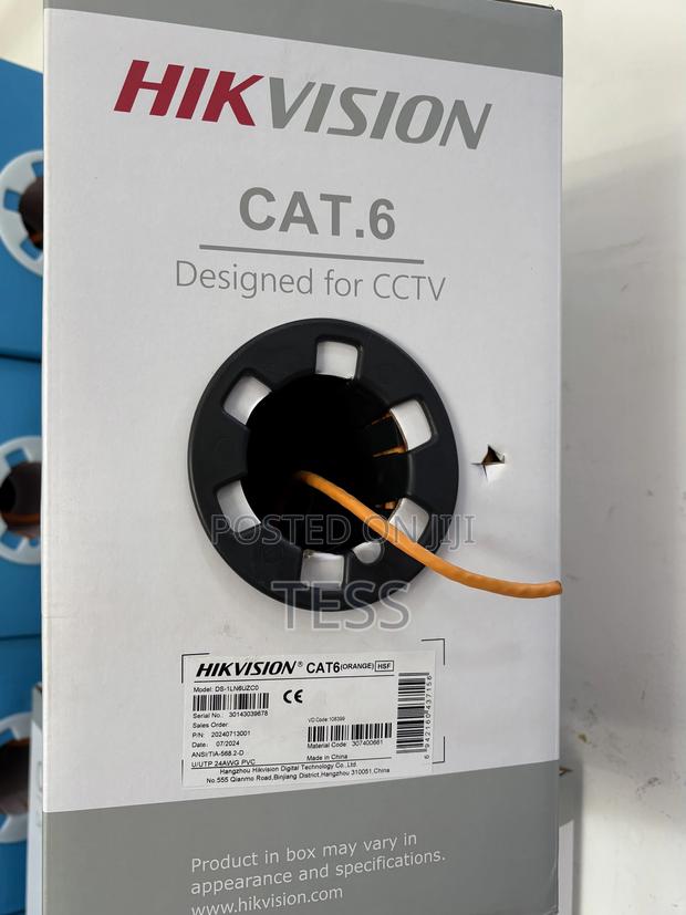 Hikvision Cat6 Pure Copper 305m Utp Cable 24awg Ds-1ln6uzco · Photo 3