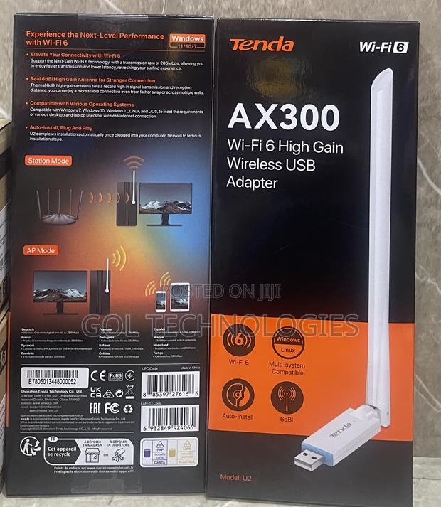 U2 V5.0 Ax300 Wi-fi 6 High Gain Wireless Usb Adapter · Photo 4