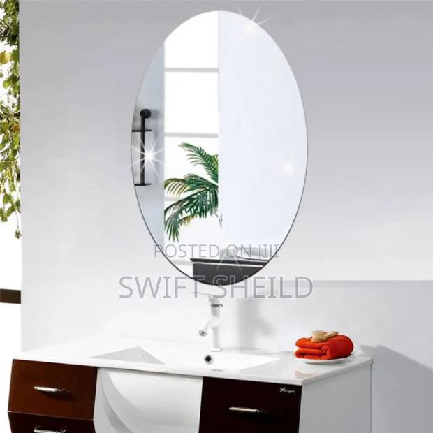 Oval Shape Acrelic Mirror Very Clear for Decor 60 X 40cm