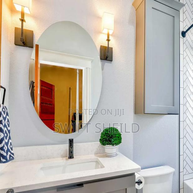 Oval Shape Acrelic Mirror Very Clear for Decor 60 X 40cm photo 2