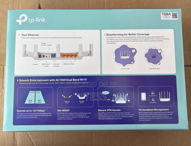 Tp-Link Archer C60 Ac1350 Wireless Dual Band Router · Photo 4
