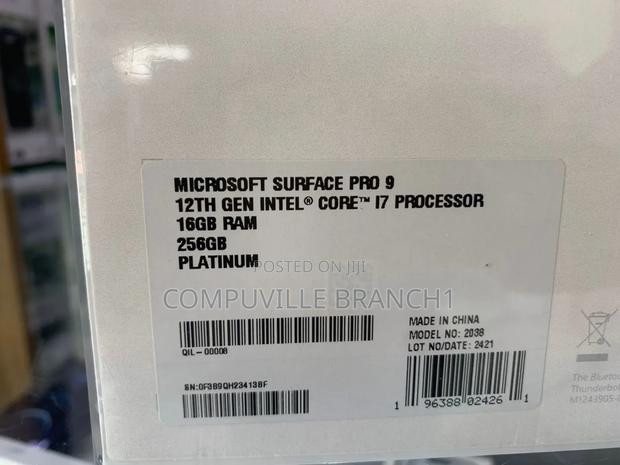New Laptop Microsoft Surface Pro 9 16GB Intel Core I7 SSD 256GB · Photo 2