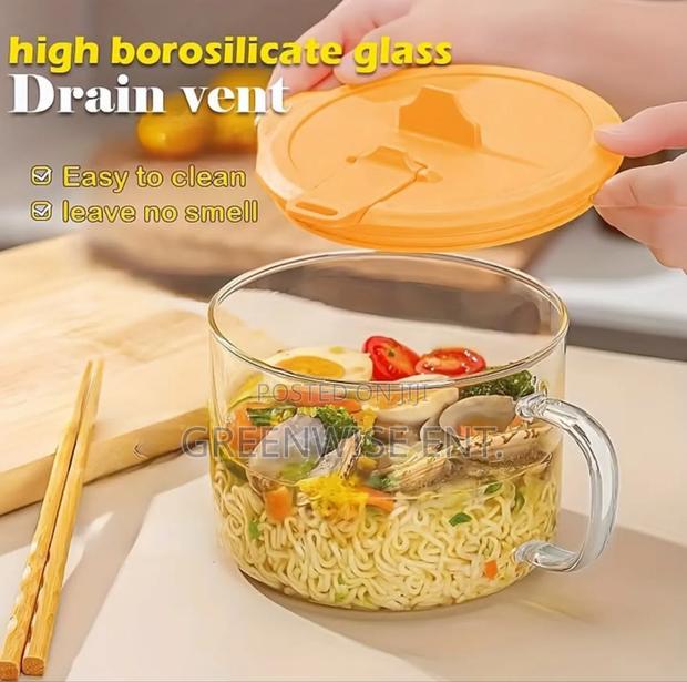 High Borosilicate Glass Bento Box With Lid Handle photo 4