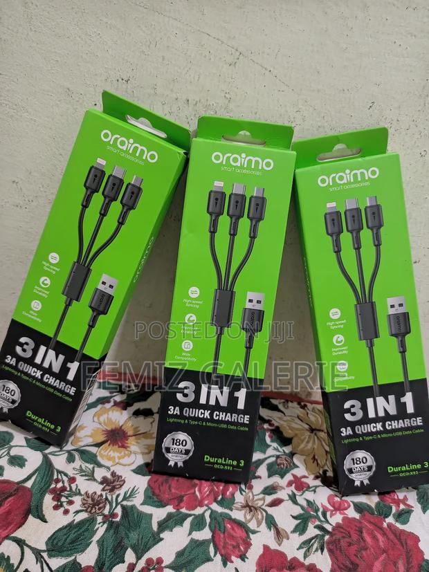 Oraimo Duraline 3a 3in1 Charging Cable 1.2m · Photo 4