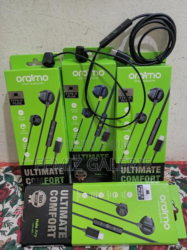 Oraimo Halo Airy Type-C Half in-Ear Wired Headphones photo 2