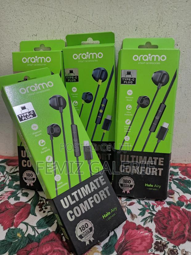 Oraimo Halo Airy Type-C Half in-Ear Wired Headphones photo 3
