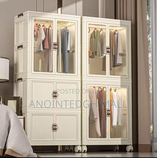 Modern Multi-layer Wardrobe - Gray