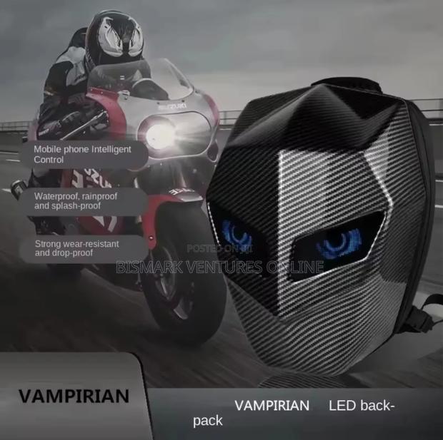 Motorcycle Backpack Carbon Fiber , Led Backpack photo 2