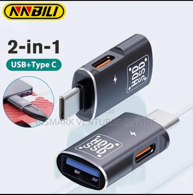 2in1 Usb-C Type-C to Usb 3.0 Female Otg Dc Power Adapter