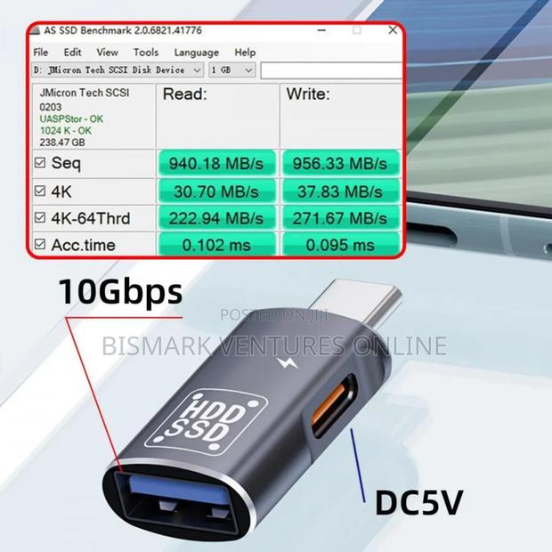 2in1 Usb-C Type-C to Usb 3.0 Female Otg Dc Power Adapter photo 11