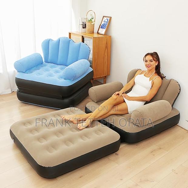 Double Layer Inflatable Sofa Bed With Armrest