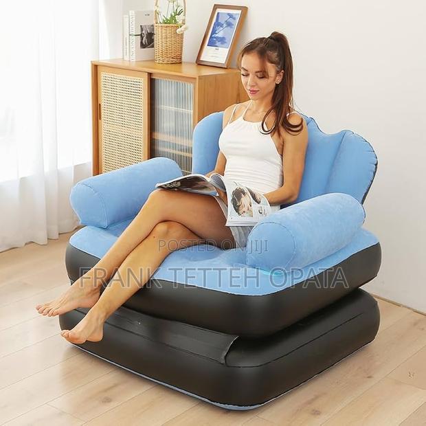 Double Layer Inflatable Sofa Bed With Armrest photo 2