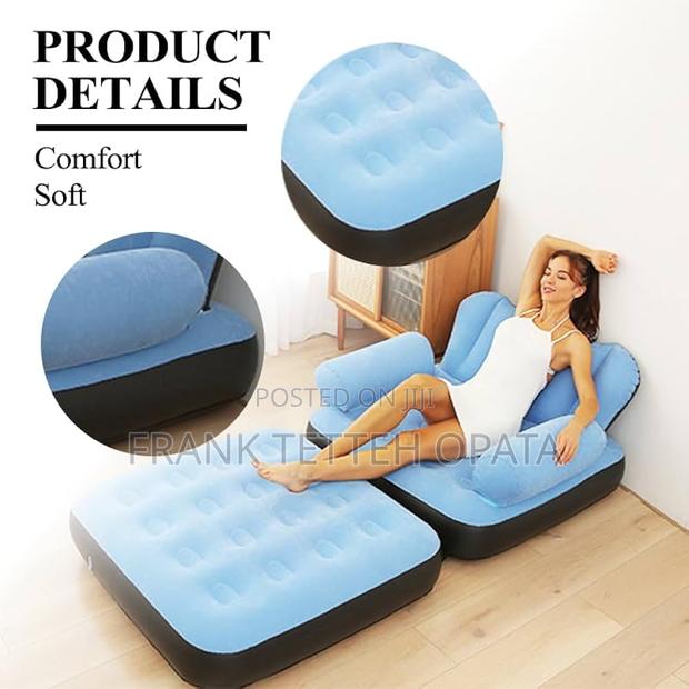 Double Layer Inflatable Sofa Bed With Armrest photo 3