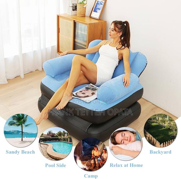 Double Layer Inflatable Sofa Bed With Armrest photo 5