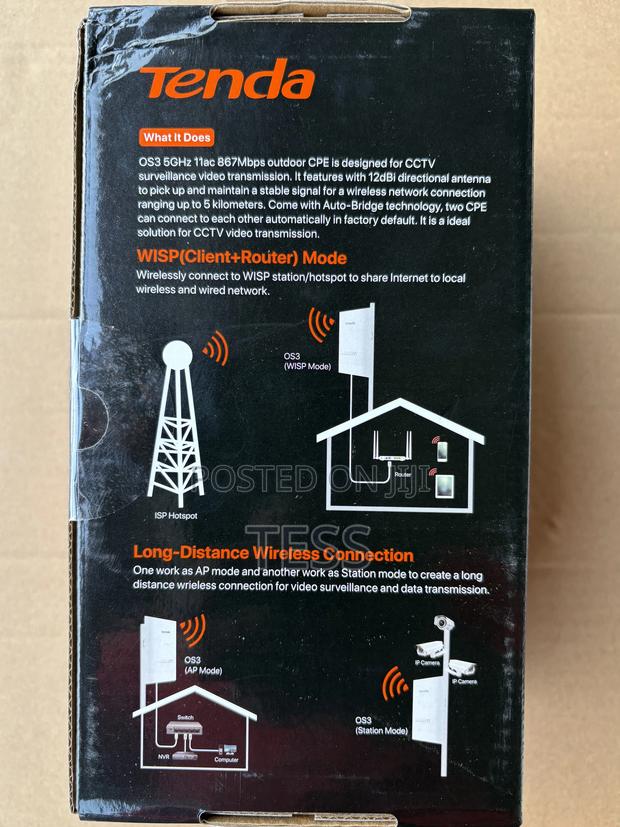 Tenda Os3 Wireless 5km PTP Cpe 12dbi Access Point Outdoor · Photo 3