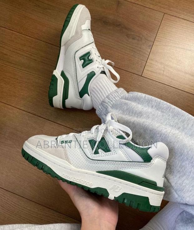 New Balance Unisex Sneakers White/Green · Photo 3