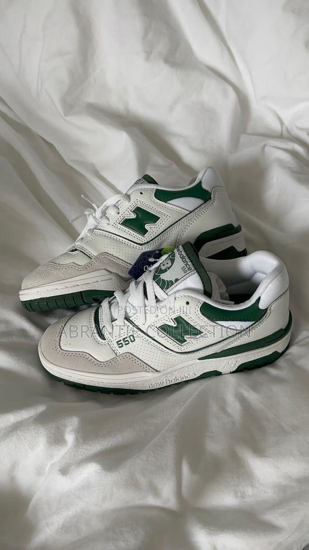 New Balance Unisex Sneakers White/Green · Photo 4
