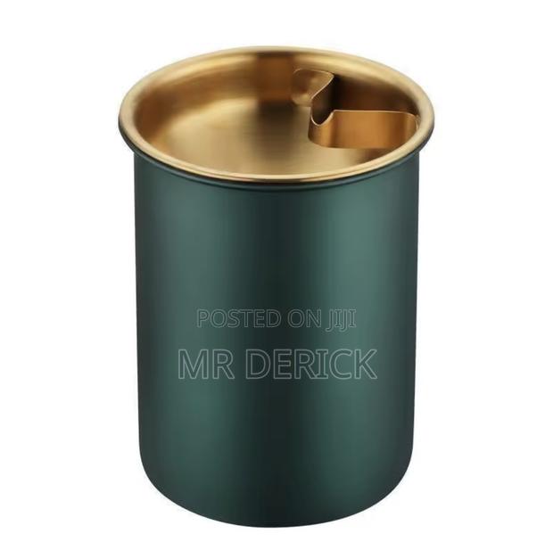 Creative Stainless Steel Ashtray Funnel With Cover Anti-Fly photo 5
