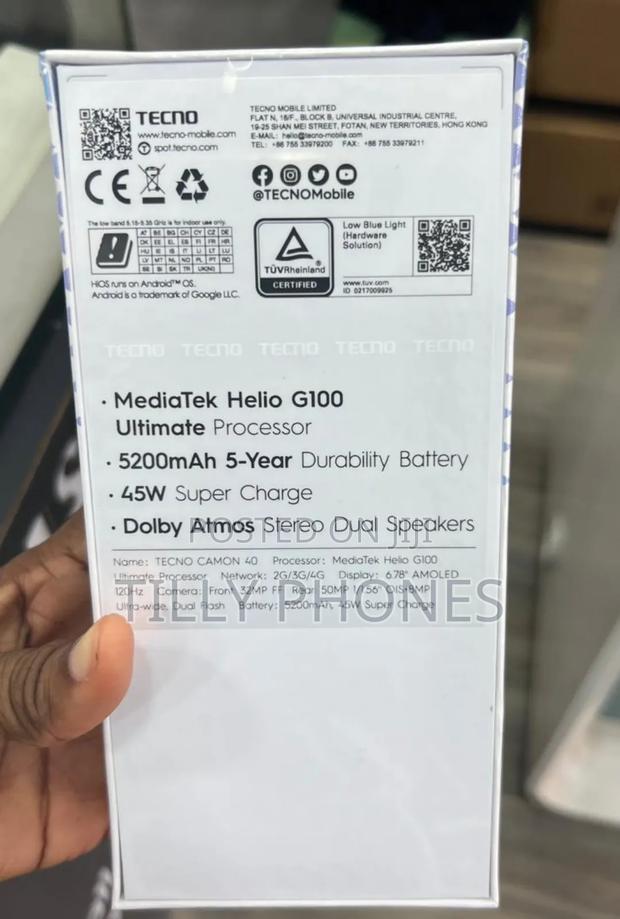 New Tecno Camon 40 256 GB Black photo 2