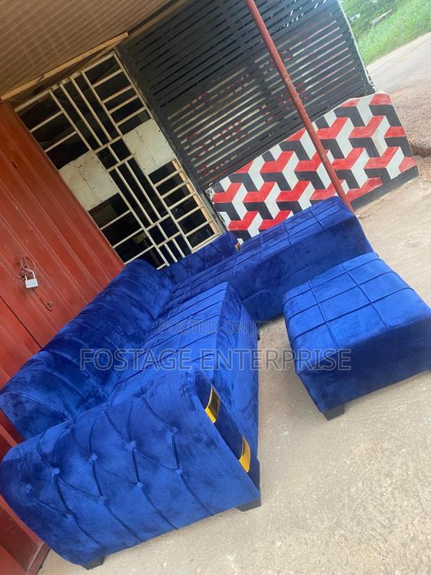 Blue Black L Shape With a Centre Table Brand New · Photo 2