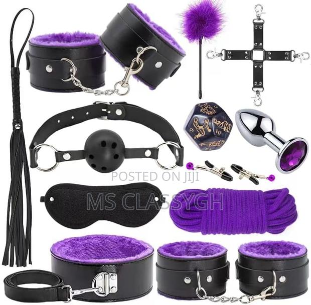 12pcs Sex Bondage BDSM Kit Restraints Adjustable Handcuffs