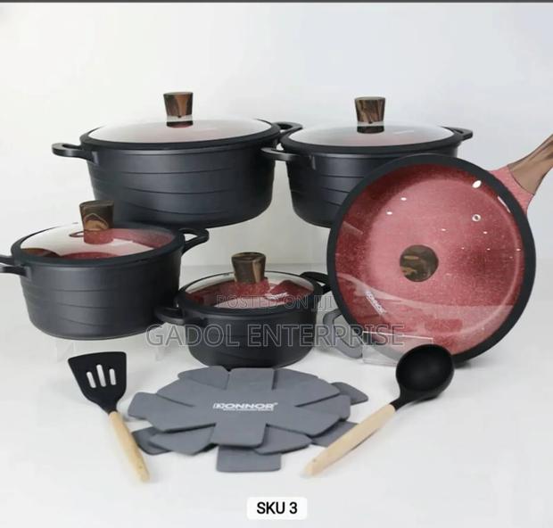 Granite Non Stick Cookware Diescast Set Free Ladle Induction · Photo 2