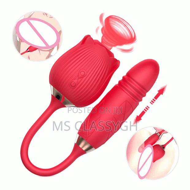 Rose Clitoral Dildo for Women, Vibrator, G Spot Sucking Lick