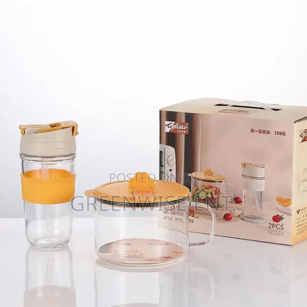 2-Piece Glass Food Storage Bottle Set