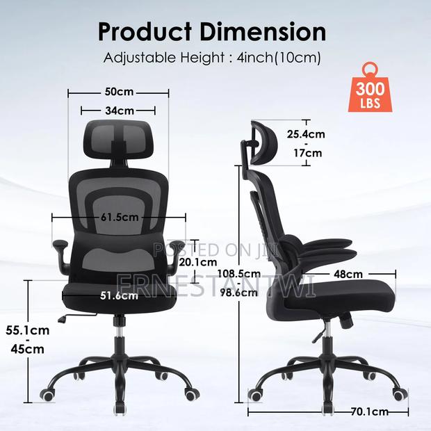 Flip-Up Armrest Ergonomic Chair From Farini, Uk photo 3