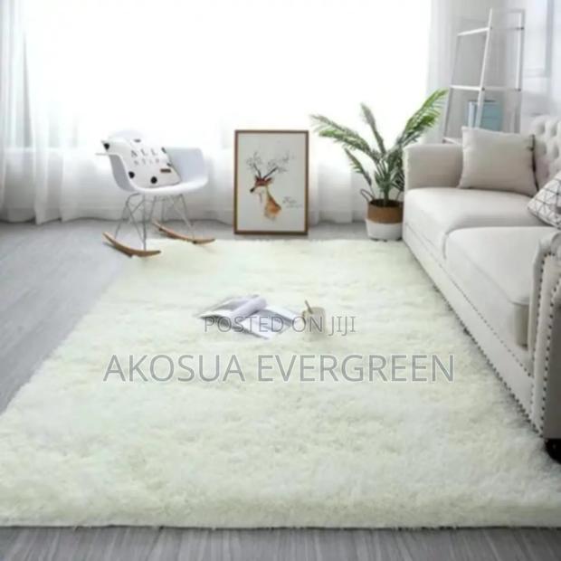 White Cream Fluffy Carpet Available