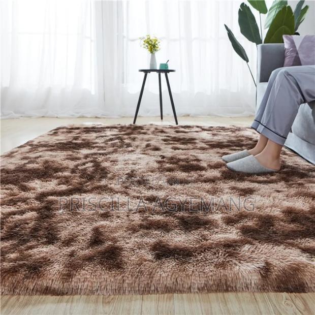 Dark Brown Fluffy Carpet Available