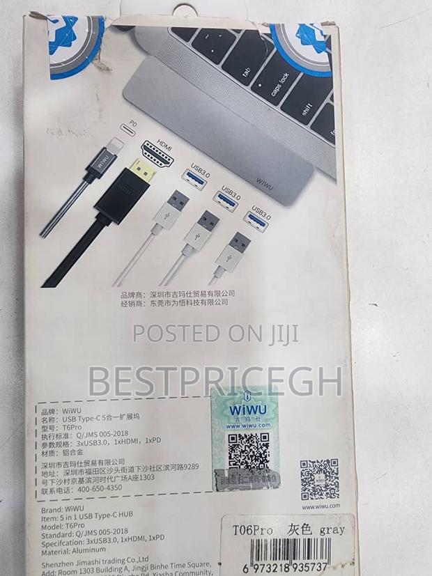 Wiwu T6 Pro T 5-in-1 Usb Type-C Hub · Photo 4