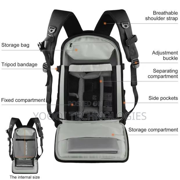 Puluz Waterproof Scratchproof Camera Backpack photo 3