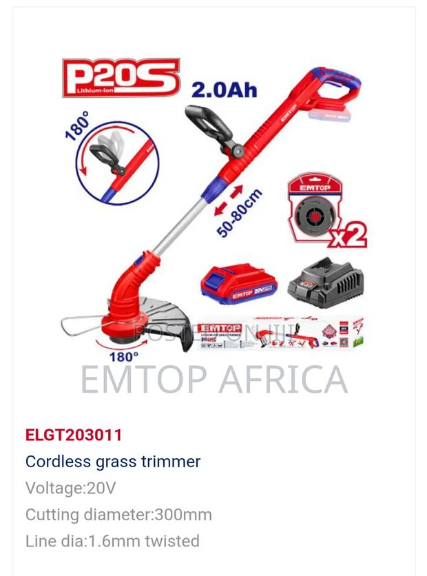 Emtop Elgt203011 Cordless Grass Trimmer Power Your Lawn, photo 2