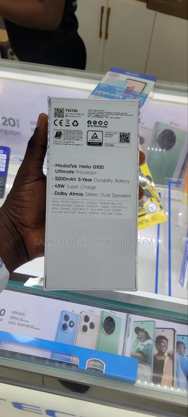 New Tecno Camon 40 256 GB Black photo 5
