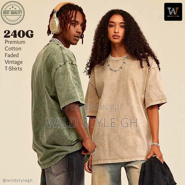 Faded Premium Cotton Acid Wash Vintage T-Shirts