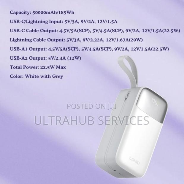 Ldnio Pq50 50000mah Power Bank- White photo 5