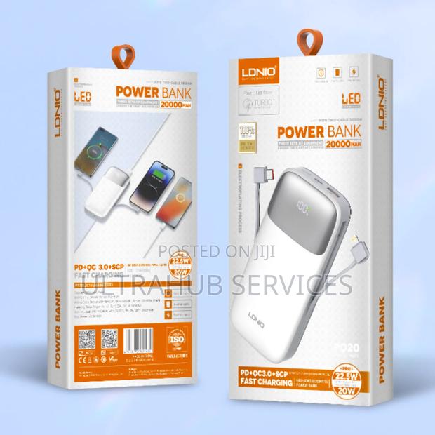 Ldnio Pq20 20000mah 22.5w Fast Charging Power Bank