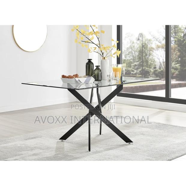 Furniturebox Leonardo Black Dining Table Legs (U1)