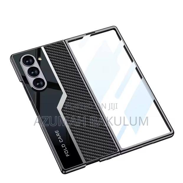 Galaxy Z Fold 6 Electroplated Plain Leather Case photo 5