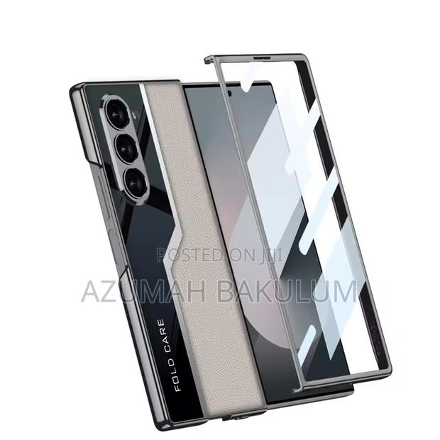 Galaxy Z Fold 6 Electroplated Plain Leather Case photo 7