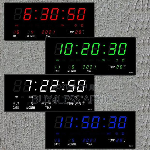 Digital Led Number Wall Clock, Electronic Led · Photo 3