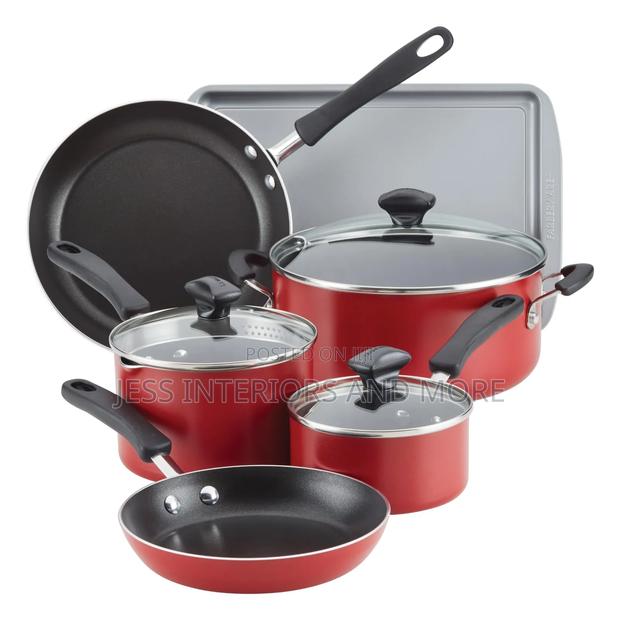 Farberware Nonstick Cookware Set
(Red) · Photo 2