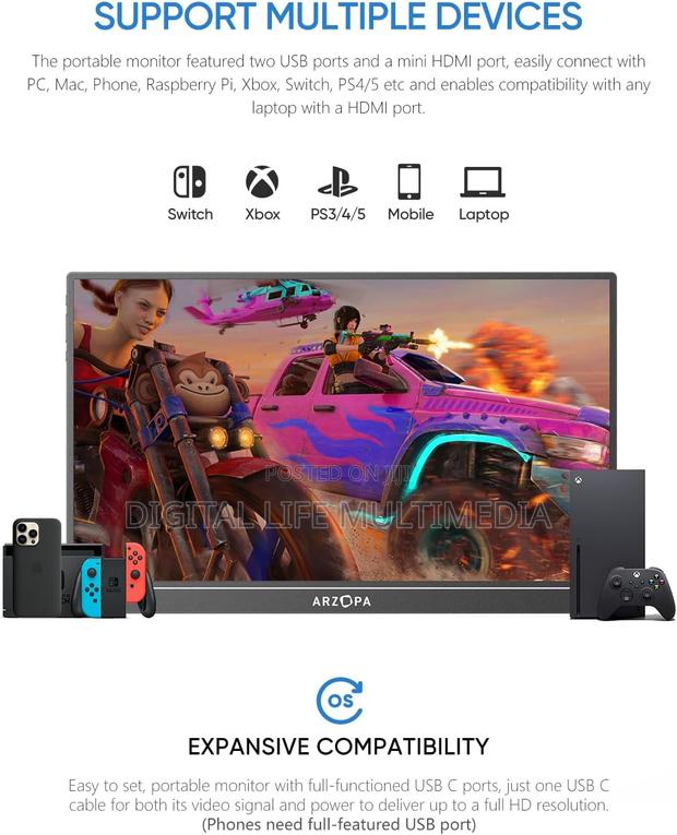 Arzopa 16.1'' 144hz Portable Gaming Monitor photo 4
