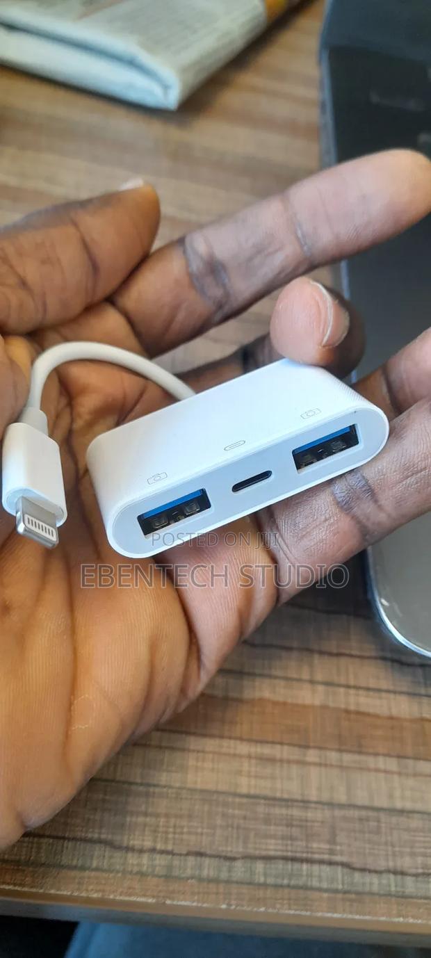 iPhone Lighting To Usb Otg Conveter 2 Usb Ports photo 4
