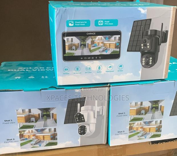 8mp V380 Dual Lens Solar PTZ Wi-Fi Camera