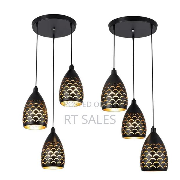 Metal Black 3 in 1 E27 Pendant Light · Photo 2